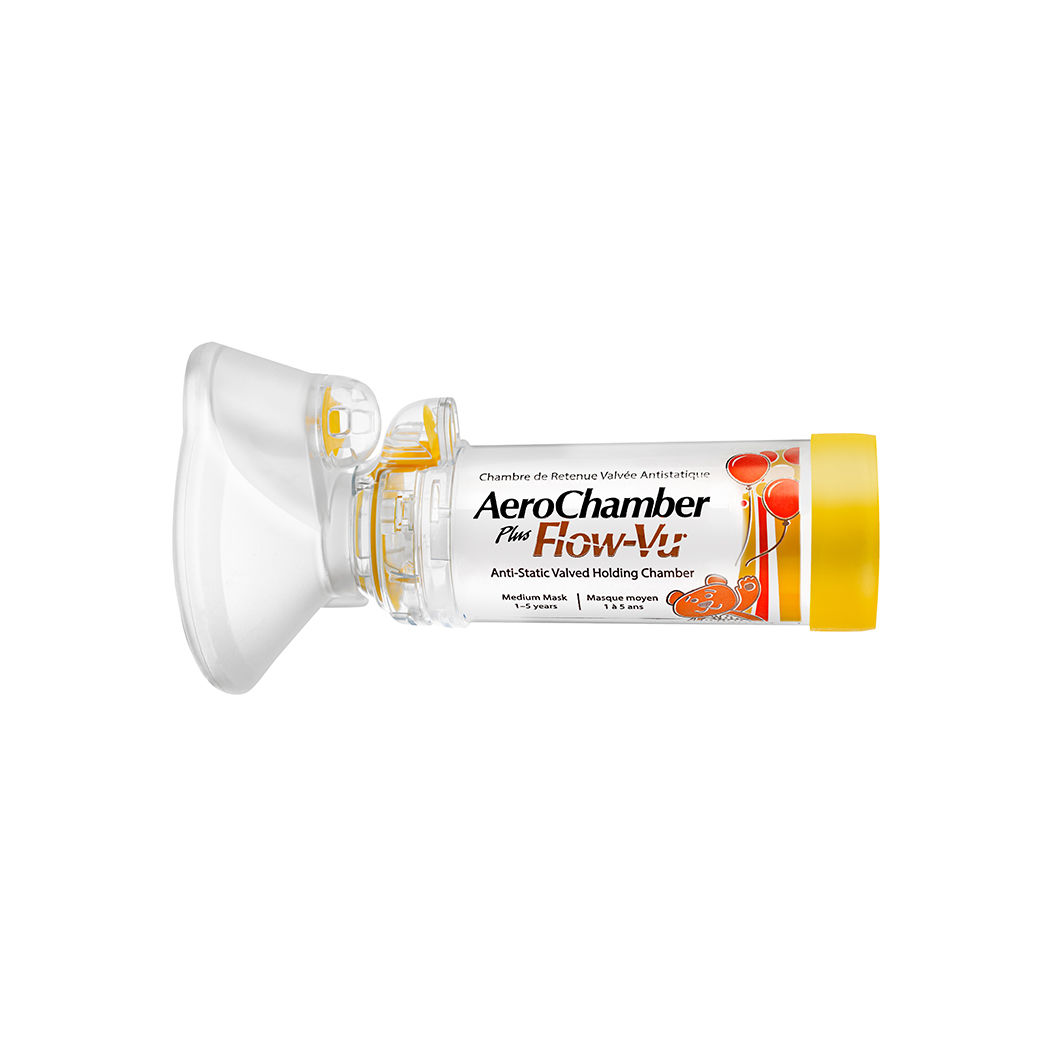Aerocámara Plus Pediátrica Masc. Amarillo 1 Unidad