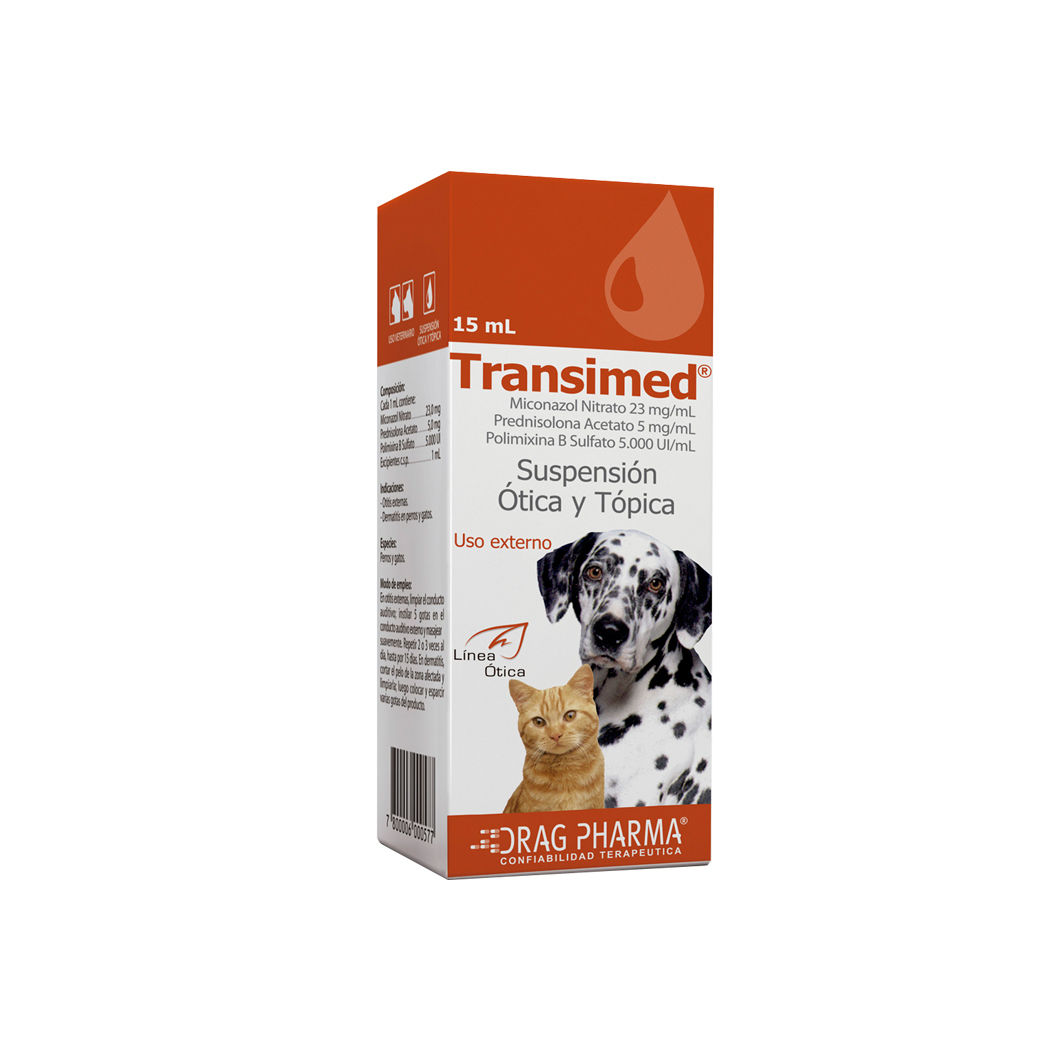 Transimed Perros y Gatos Suspensión Ótica y Tópica 15ml