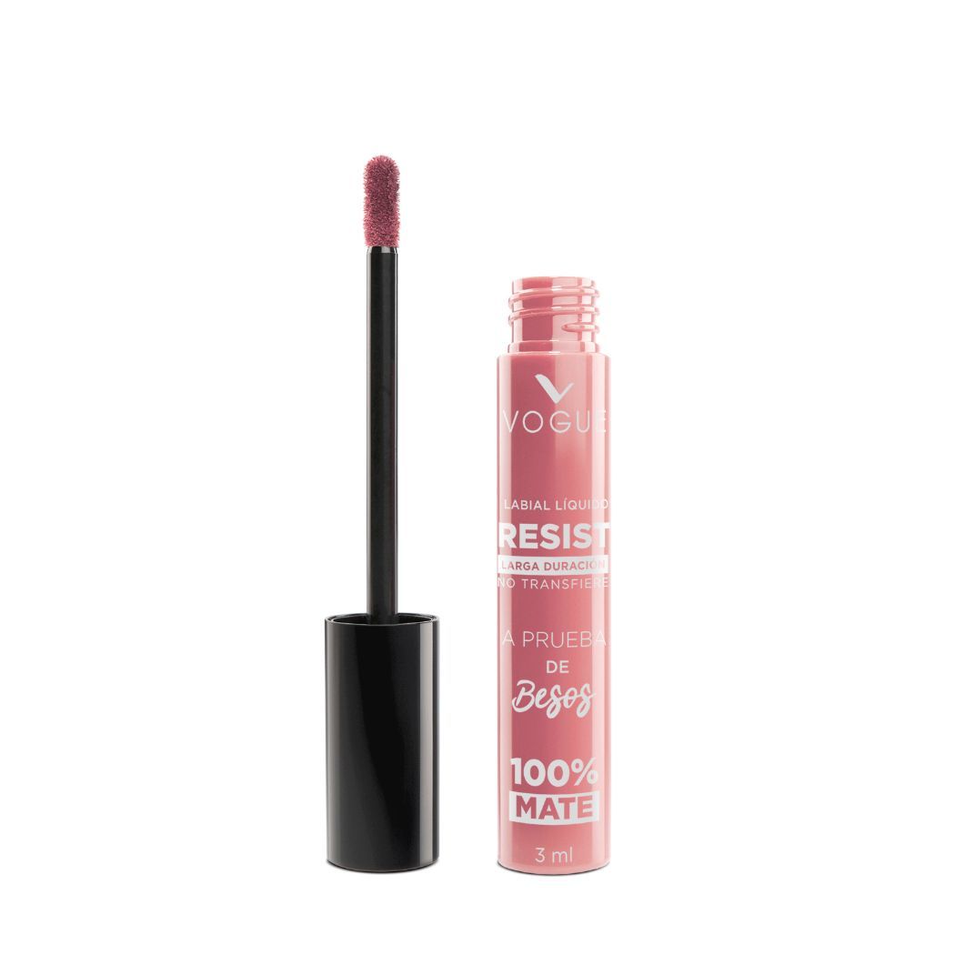 Labial Líquido de Vogue Resist color Natural Duración de 14 Hrs