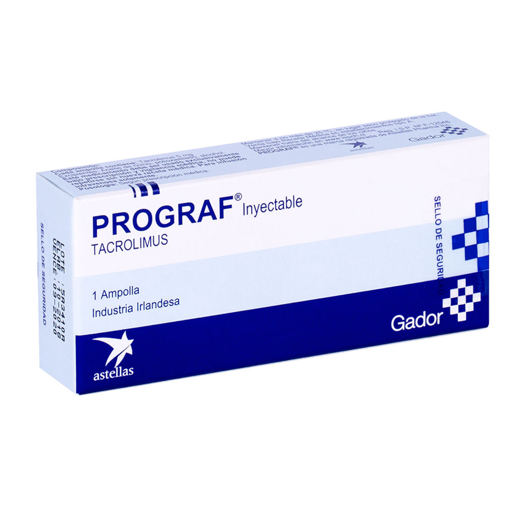 Prograf (B) Tacrolimus 5mg Inyectable 1 Ampolla