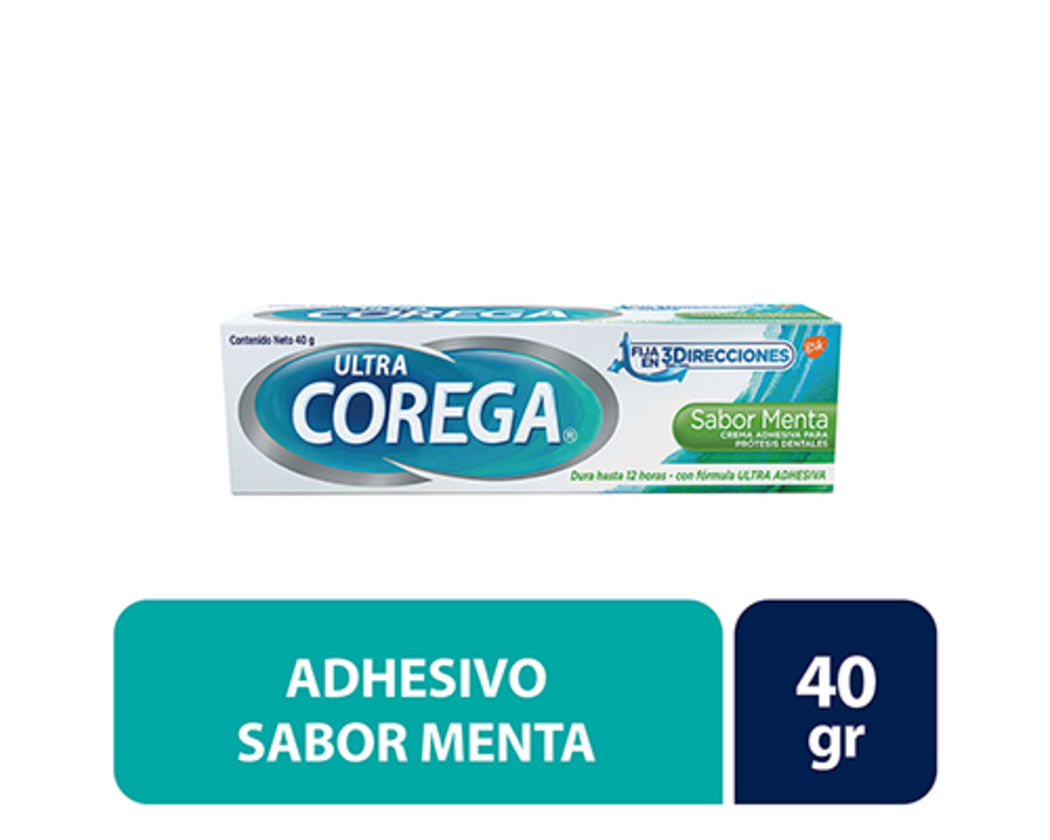 Corega Ultra Crema Adhesiva Sabor Menta 40g