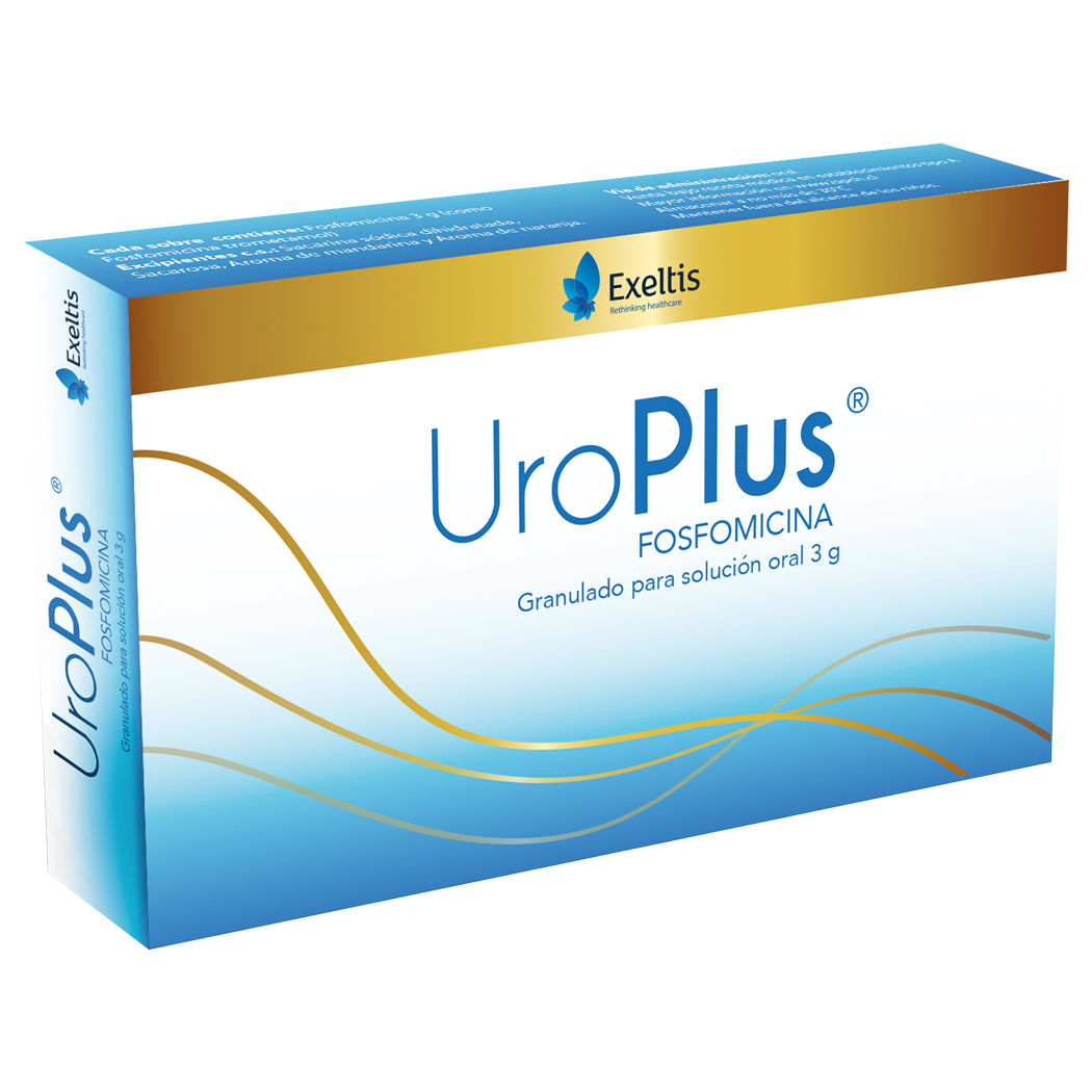 UroPlus Fosfomicina 3g Gránulos Solución Oral 1 Sobre