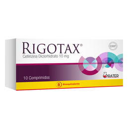 Rigotax Cetirizina Diclorhidrato 10 mg 10 Comprimidos