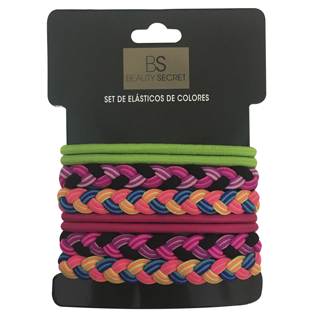 Elásticos Colets Trenzados Beauty Secret 6 Unidades