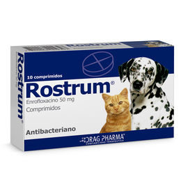 Rostrum Enrofloxacino Perros y Gatos 50mg 10 Comprimidos