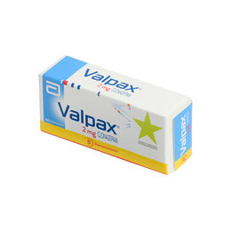Valpax Clonazepam 2 mg 30 Comprimidos Ranurado