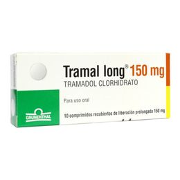 Tramal Long Tramadol Clorhidrato 150 mg 10 Comprimidos