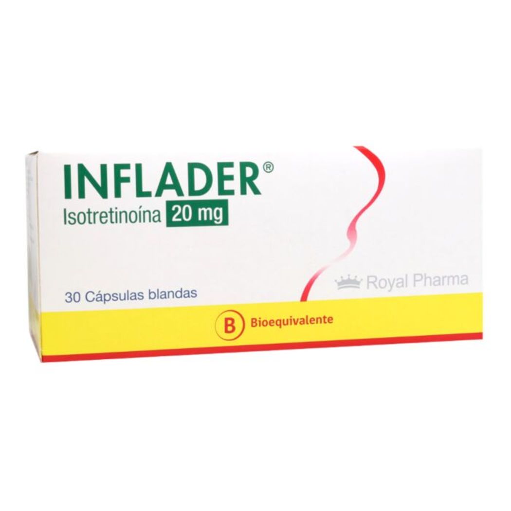 Inflader (B) Isotretinoína 20mg 30 Cápsulas