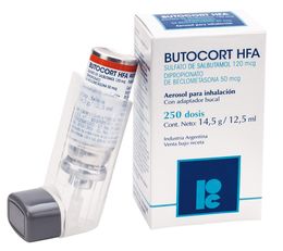 Butocort HFA Salbutamol / Beclometasona Inhalación 250 Dosis