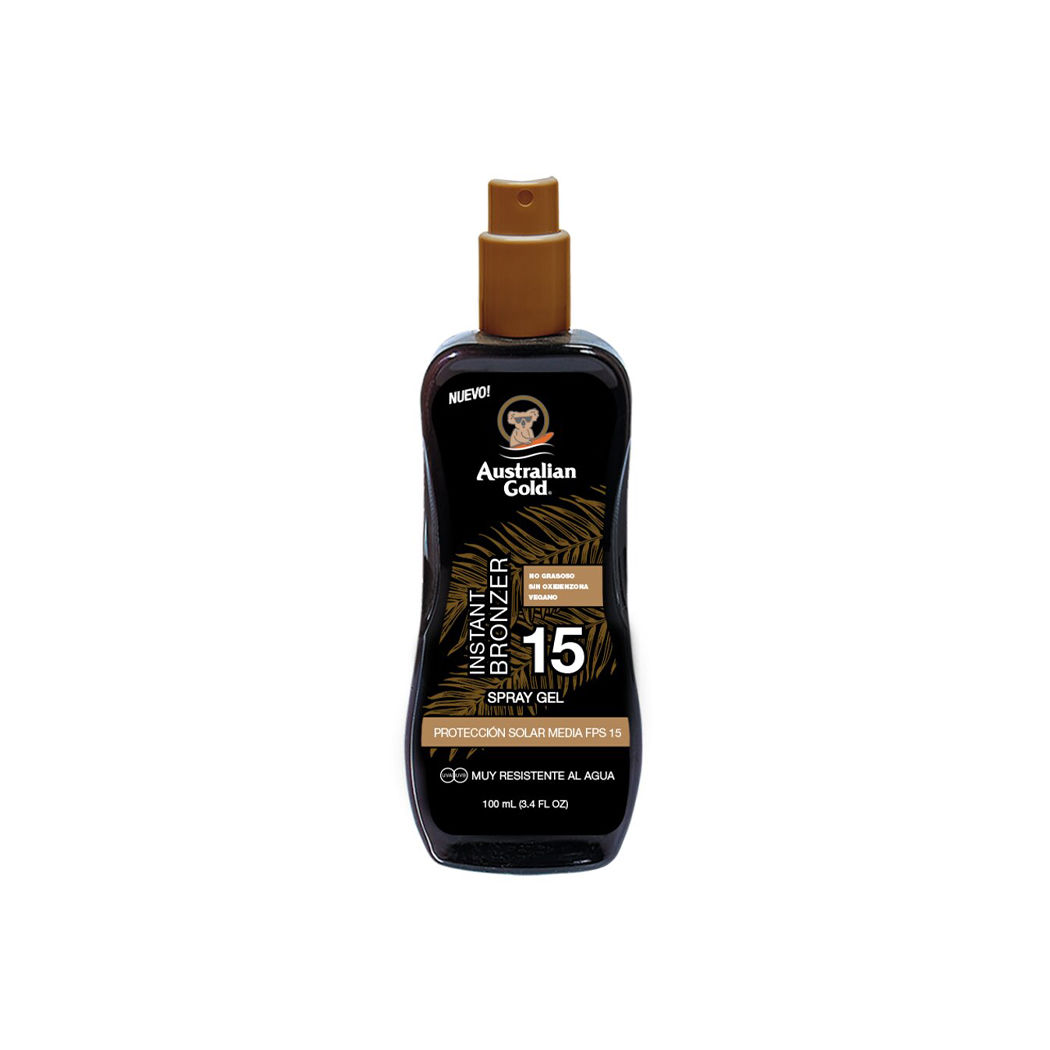 Protector Solar Spray gel con Bronzer FPS 15 100 ml
