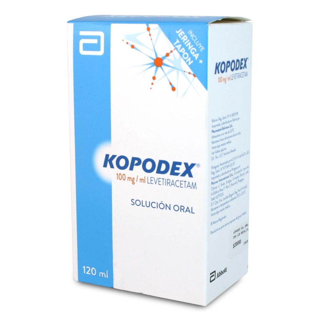 Kopodex Levetiracetam 100mg/ml Solución Oral 120ml