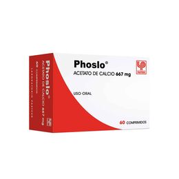 Phoslo Acetato De Calcio 667 mg 60 Comprimidos
