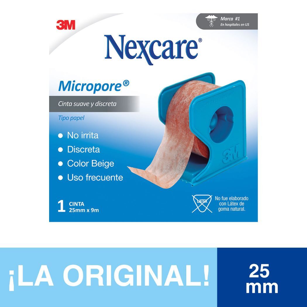 Cinta Adhesiva Micropore 25mm x 9,1mts de Nexcare