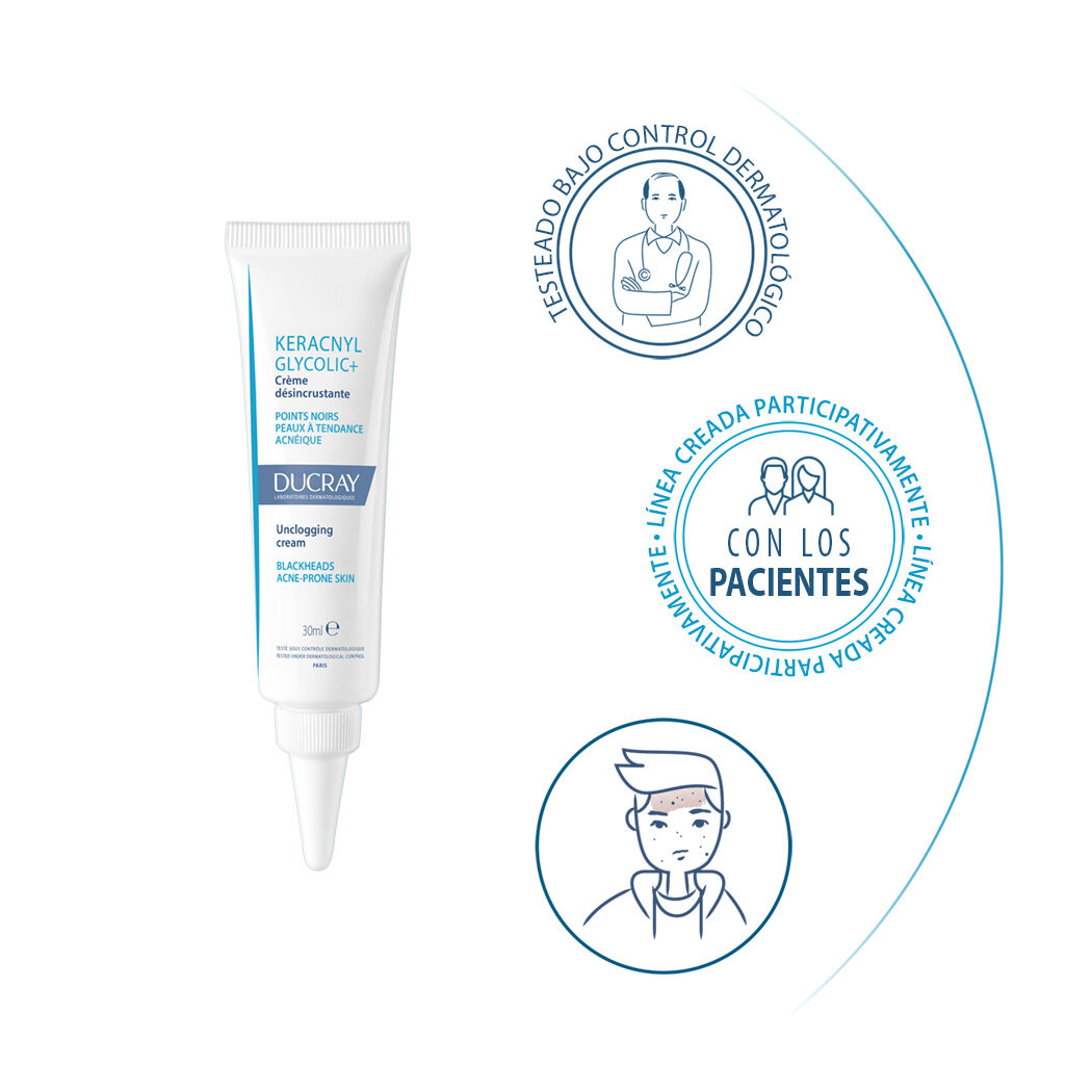 Crema Ducray Desincrustante Keracnyl Glycolic 30ml