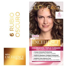 Coloración L'Oréal Excellence Creme 6 Rubio Oscuro