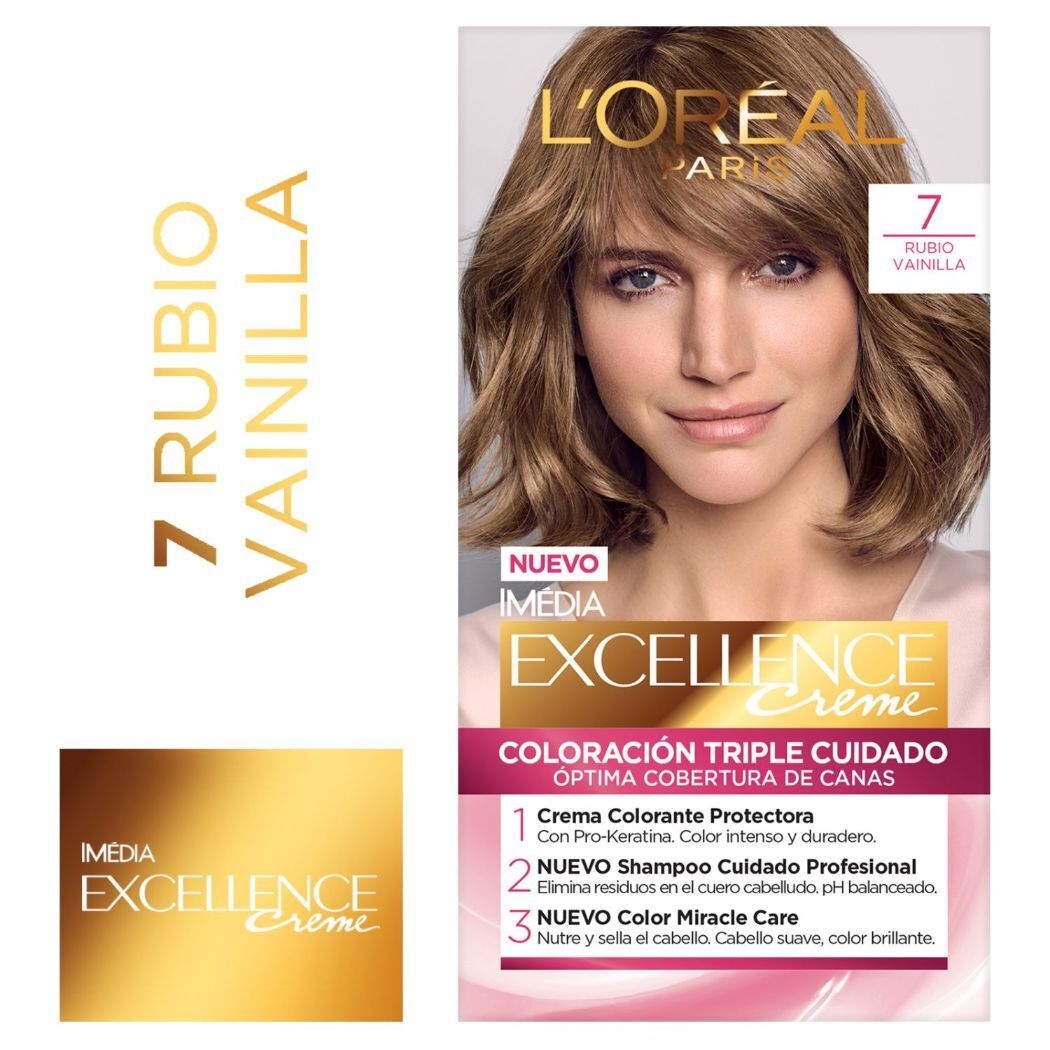 Tintura Excellence Creme 7 Rubio Natural