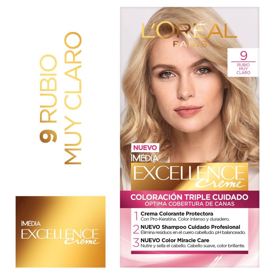 Tintura Excellence Creme 9 Rubio Claro