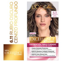 Tintura Excellence Creme 6.11 Rubio Oscuro Ceniza Profundo