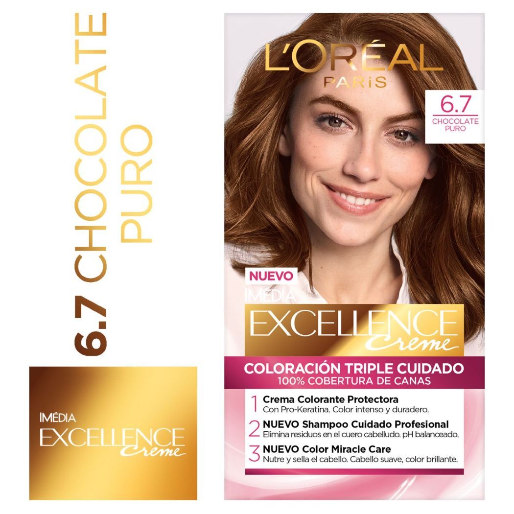 Tintura Excellence Creme 6.7 Chocolate Puro