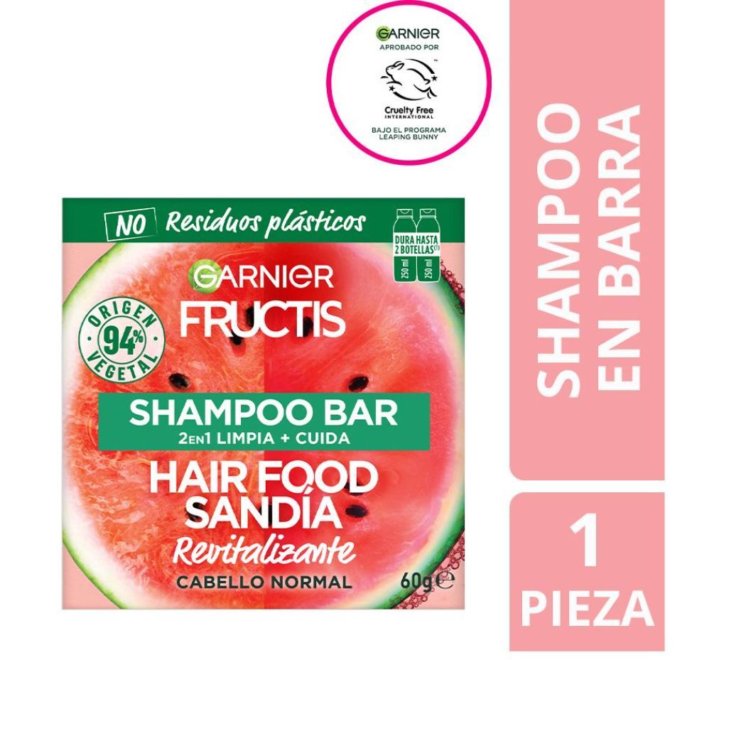 Hair Food Sandía Shampoo Barra 60 gr