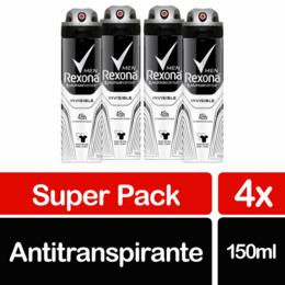 Rexona Men Desodorante en aerosol invisible Hombre 4 Unidades