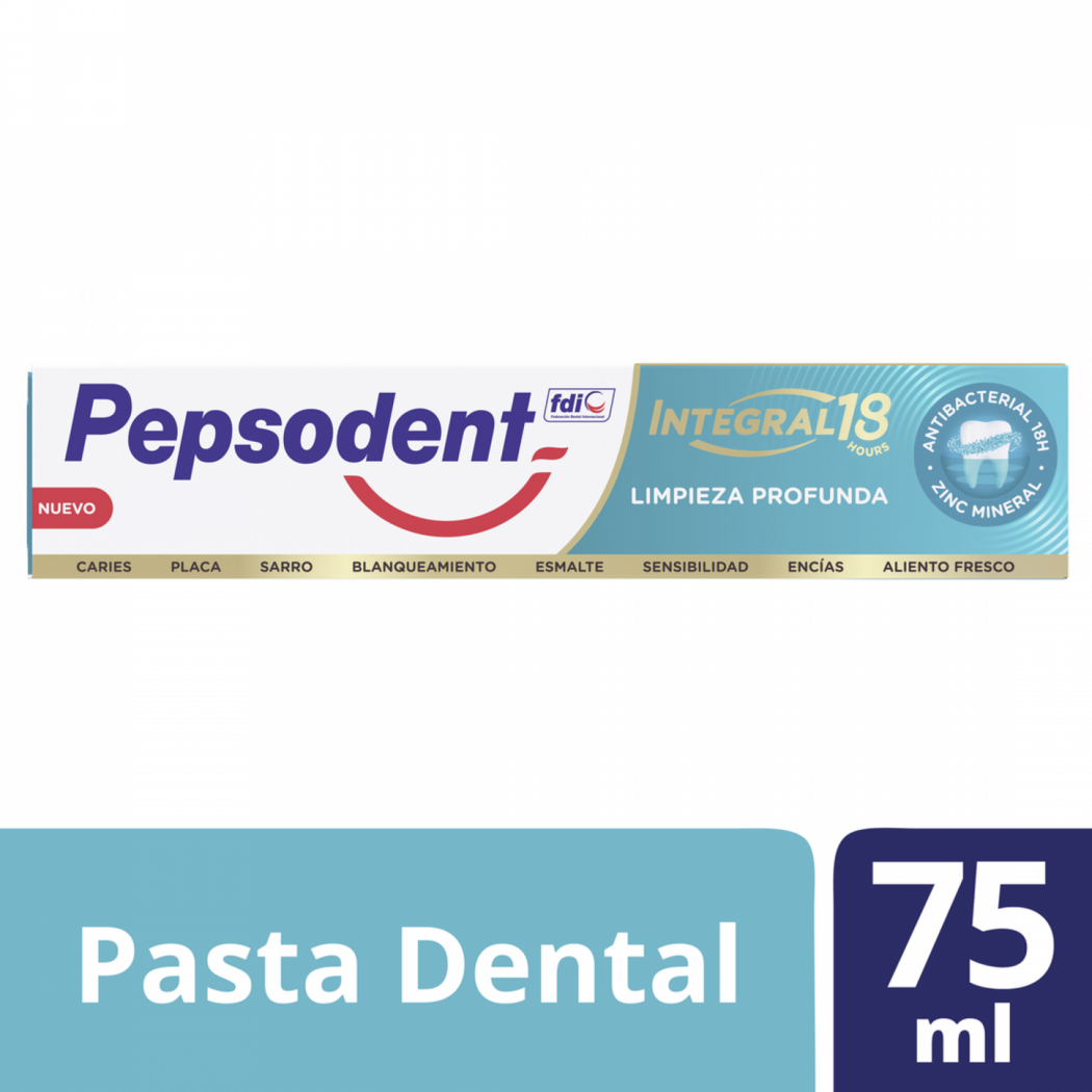Pepsodent Pasta Dental Integral 18 Limpieza Profunda 75ml