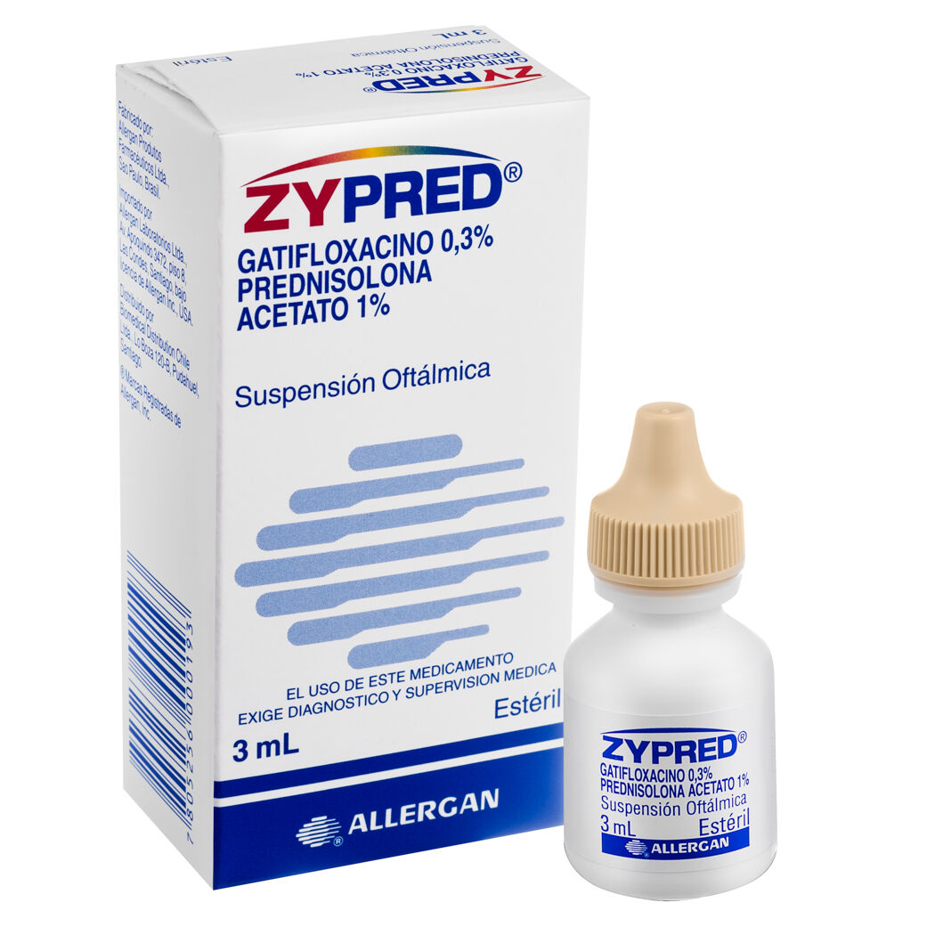 Zypred Gatifloxacino / Prednisolona Solución Oftálmica 3ml