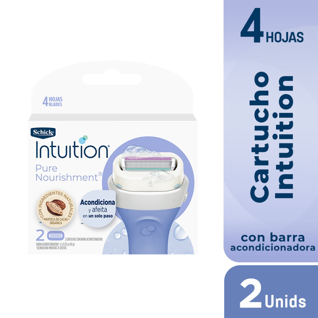 Cartuchos máquina de afeitar femenina Schick Intuition 2un