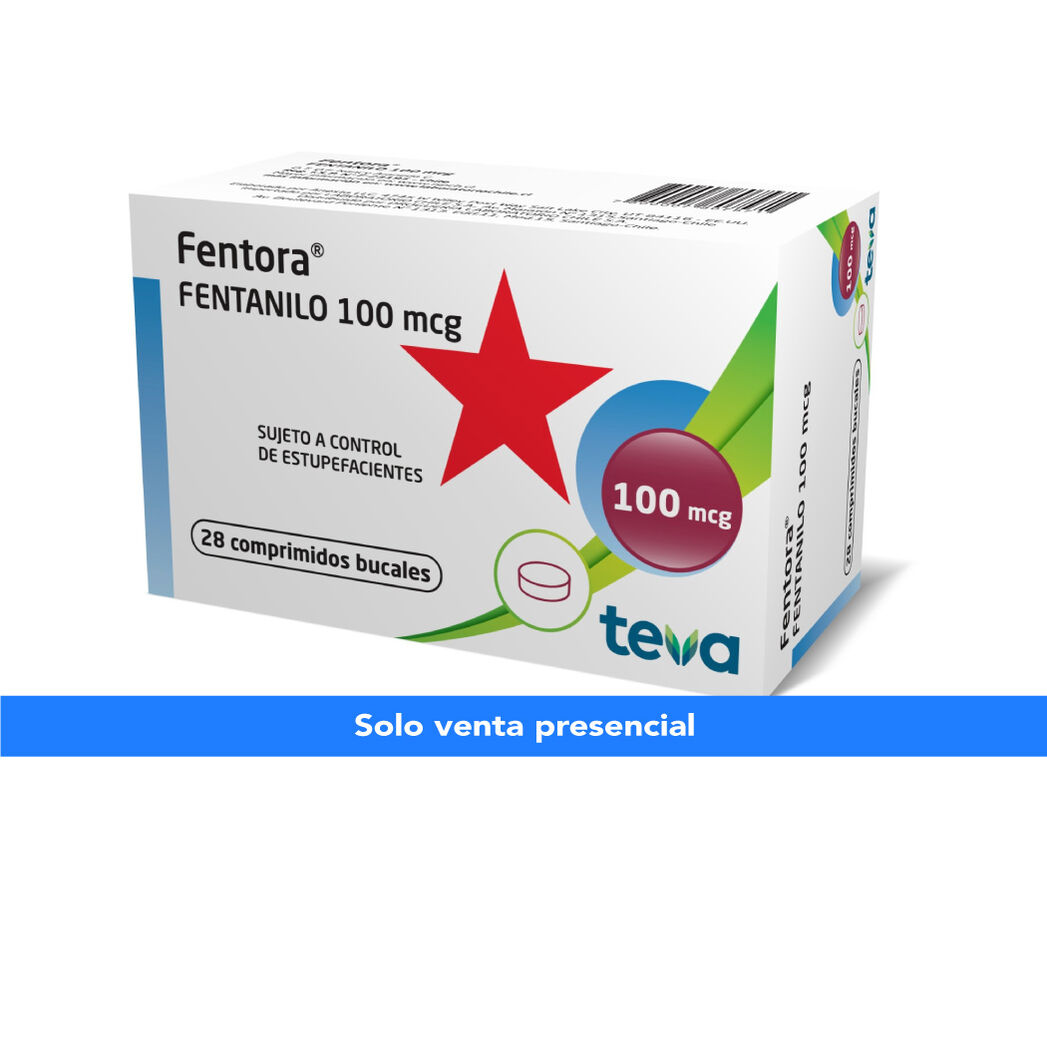 Fentora Fentanilo 100mcg 28 Comprimidos