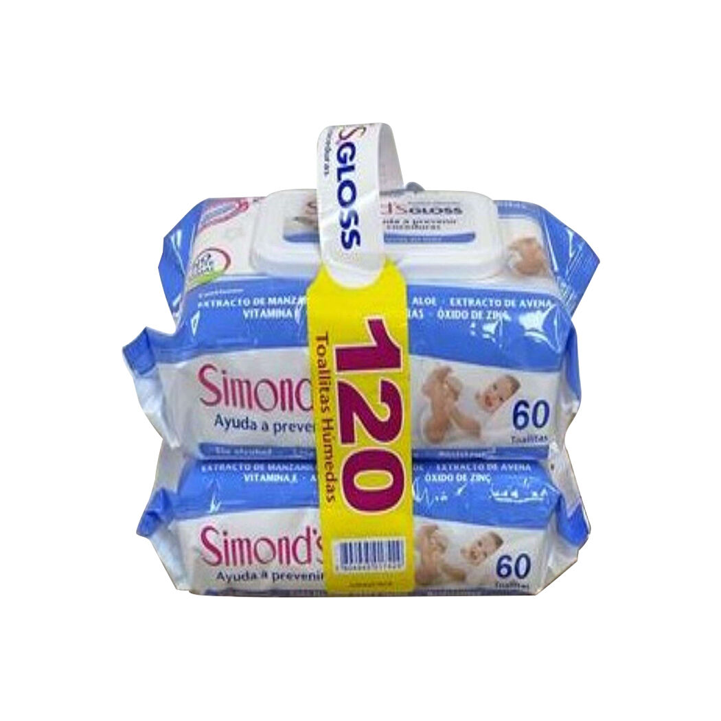 Simond's Pack Toallitas Húmedas 2x 60 Unidades