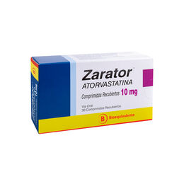 Zarator (B) Atorvastatina 10mg 30 Comprimidos Recubiertos