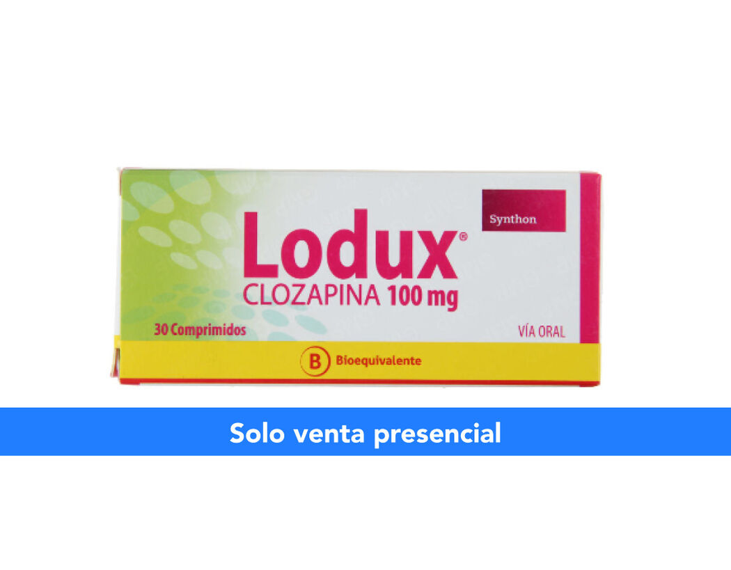 Lodux (B) Clozapina 100mg 30 Comprimidos
