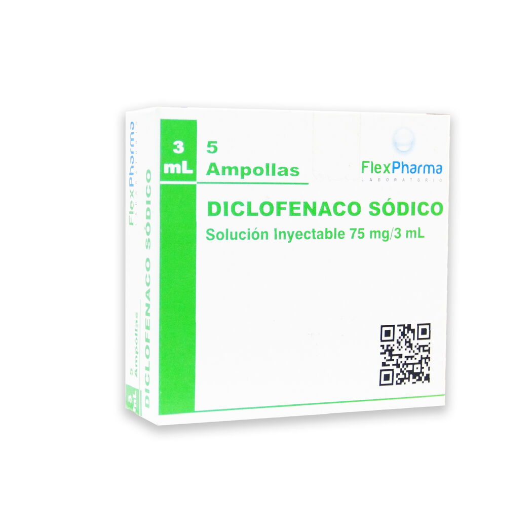 Diclofenaco 75mg Inyectable 5 Ampollas