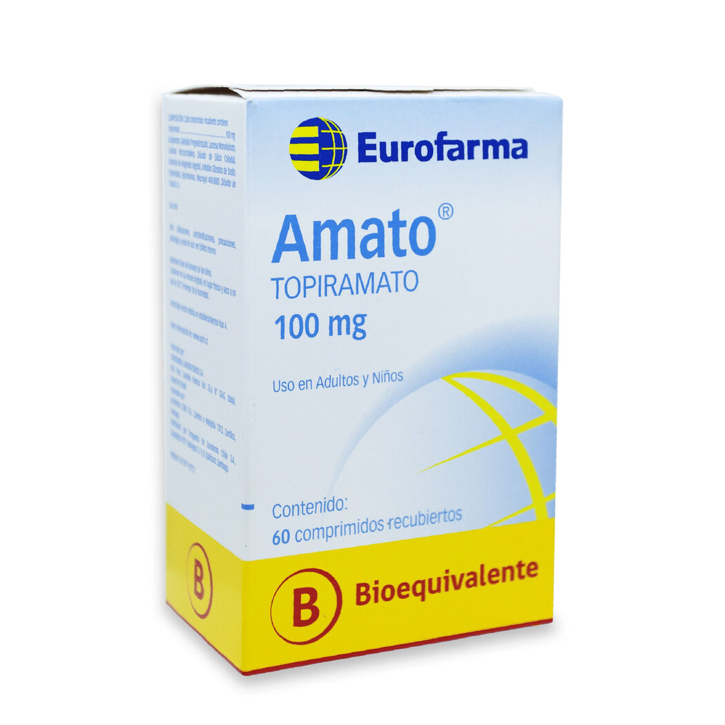 Amato (B) Topiramato 100mg 60 Comprimidos Recubiertos