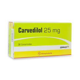 Carvedilol (B) 25mg 30 Comprimidos