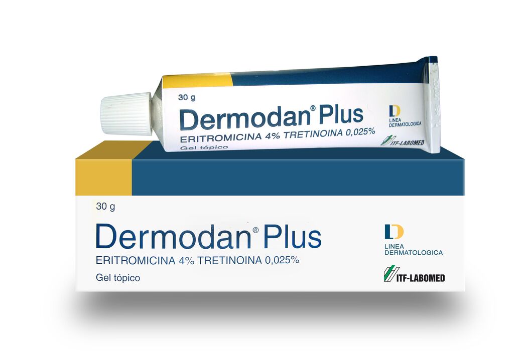 Dermodan Plus Eritromicina / Tretinoina Gel Tópico 30g