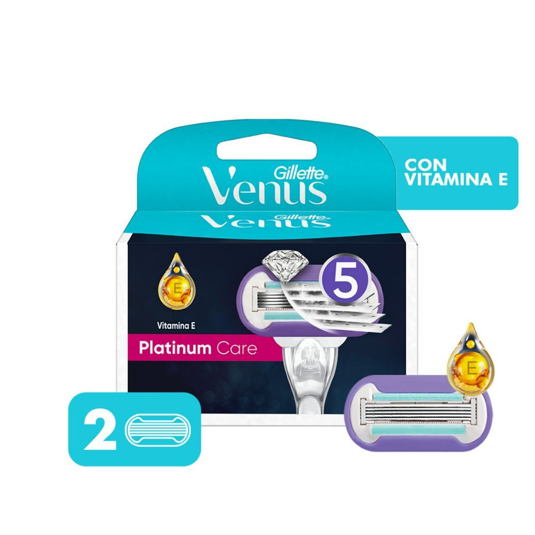 Repuestos de Afeitar Venus Platinum, 2Un