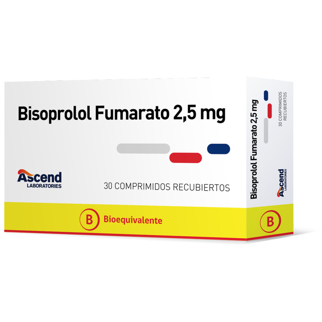 Bisoprolol (B) 2.5mg 30 Comprimidos Recubiertos