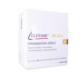 Clexane Enoxaparina 40mg/0.4ml Inyectable 2 Jeringas Prellenadas