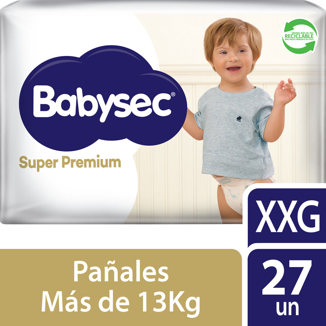 Pañales Babysec Super Premium Talla XXG 27 Unidades
