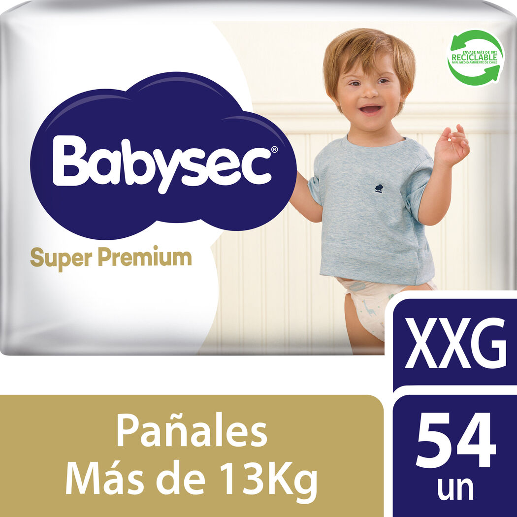 Pañales Babysec Super Premium Talla XXG 54 Unidades