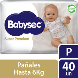 Pañales Babysec Para Bebé Super Premium Talla P 40 Unidades