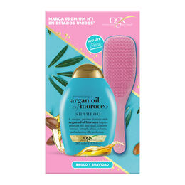 Pack OGX Shampoo Moroccan + Cepillo Antifrizz