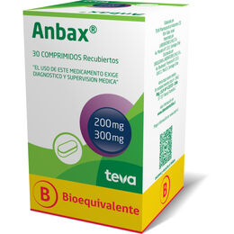 Anbax (B) Emtricitabina 200mg / Tenofovir 300mg 30 Comprimidos Recubiertos