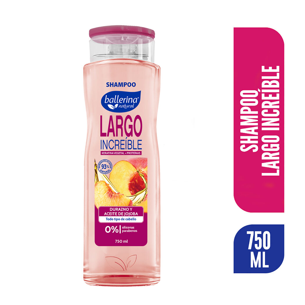 Shampoo Ballerina Largo Increible Frasco 750 ml