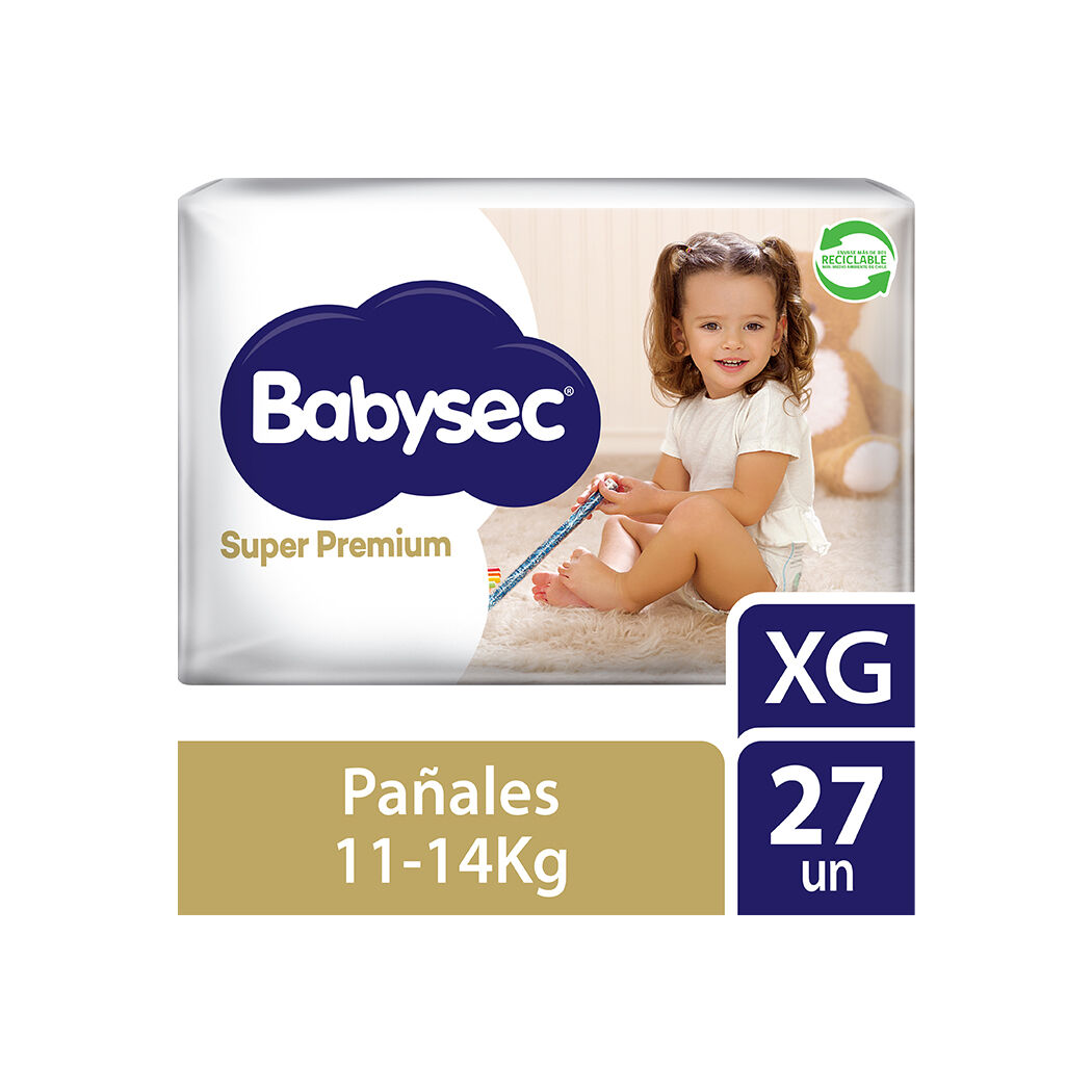 Pañales Babysec Super Premium Talla XG 27 Unidades