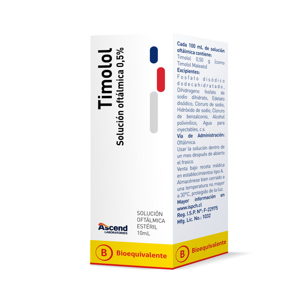 Timolol (B) 0.5% Solución Oftálmica 10ml