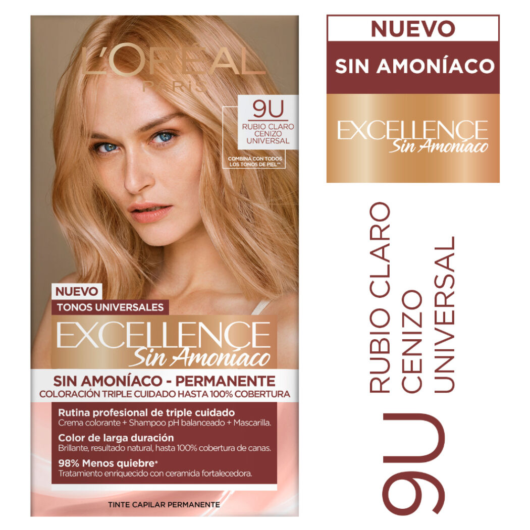 Tintura L'Oréal Excellence Sin Amoníaco 9U