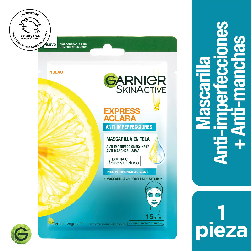 Mascarilla Garnier Anti-Imperfecciones Express Aclara