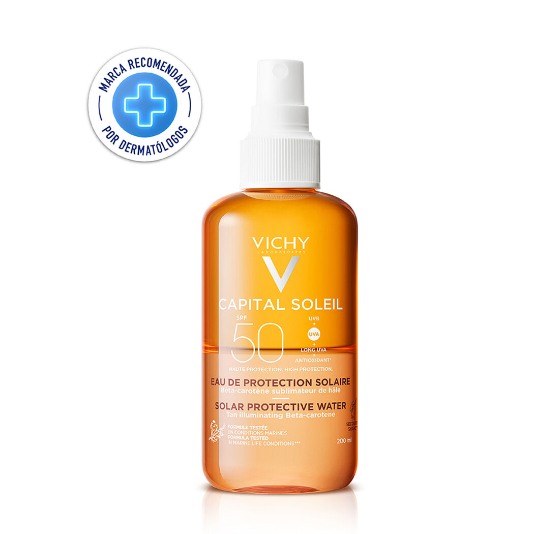 Agua de Protección Solar Bronceadora Capital Soleil FPS 50 200ml